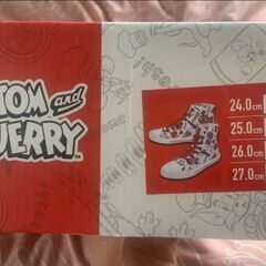 トムとジェリー TOM and JERRY 学生 個性 メンズ 男靴 レディース 女靴 恋人ギフト ファッション ハイカット スニーカー 誕生日プレゼントの画像