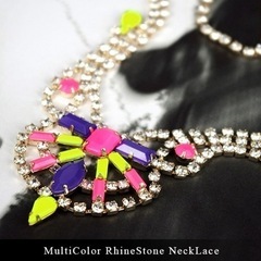 新品未使用　MODE ROBE ラインストーン×ビビッド マルチ...