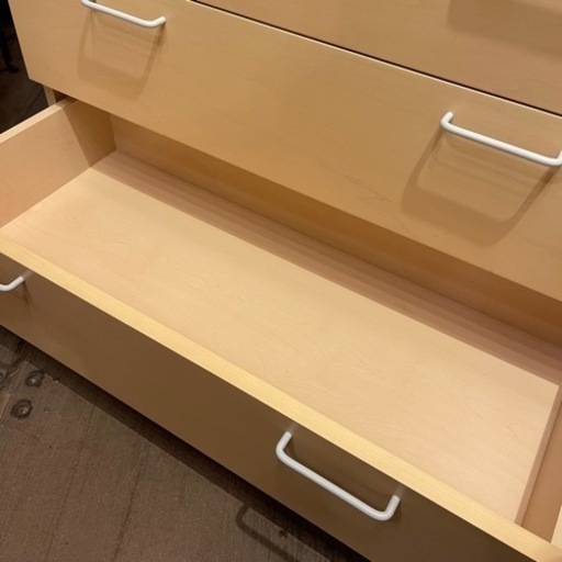 希少 無印 チェスト 6段 メイプル