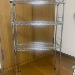 メタルラック 3段 44x18cm 高さ77 キャスターなし ス...
