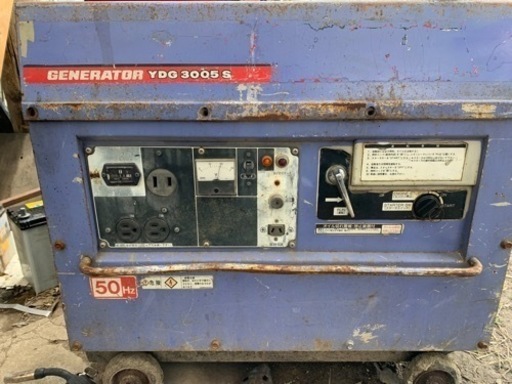 【値下げしました】ヤンマー発電機　防音ディーゼル　セルモーターで実働