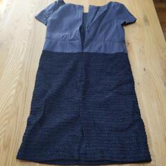 [1500円]❤ユナイテッドアローズ💜 日本製 36 紺 ジャケット ワンピース セットアップ フォーマルの画像