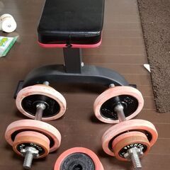 ベンチ、ダンベルセット