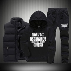 メンズパーカー ダウンベスト スエットパンツ