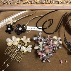 【中古品・使っていただける方へ】ヘアアクセサリー7個セット
