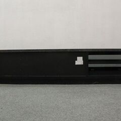 一生紀/ISSEIKI タッカー テレビボード 150 TVボード ローボード フラップ メラミン 光沢 ブラック   中古家具 店頭引取歓迎 R5569)
