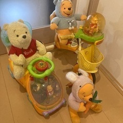 くまのプーさん三輪車、ゴーゴー、ぬいぐるみセット