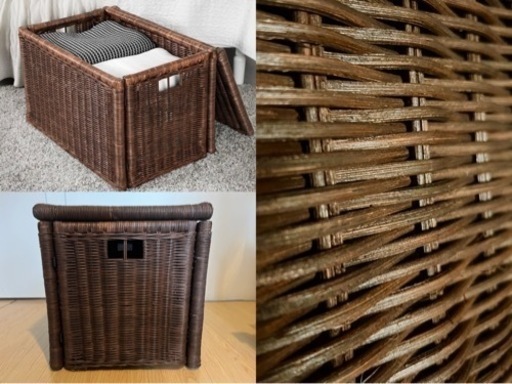 IKEA収納ボックス(解体できる＋ふた付き)・収納バスケット・収納カゴ