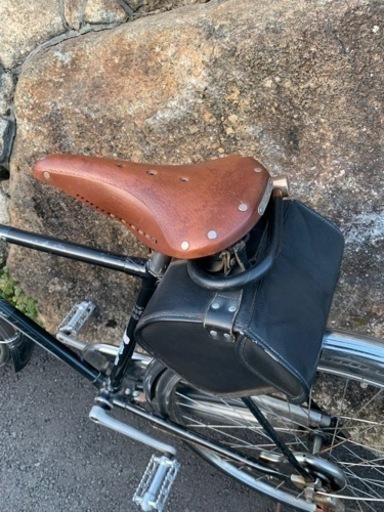 ヴィンテージ自転車　ブルックス　サドル　サドルバッグ付き