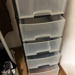 5段の衣類収納ケース　3/31まで