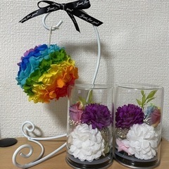 虹の橋セット　ペット仏花　ペット供養　ハンドメイド