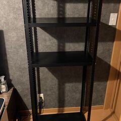 スチールラック　棚　黒　W60cmxH150cmxD30cmの画像