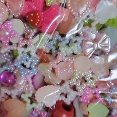 デコパーツ　ネイル　リボン　薔薇　星　キャンディー　お菓子の画像