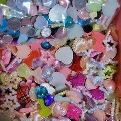 デコパーツ　ネイル　リボン　薔薇　星　キャンディー　お菓子