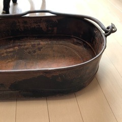 値下げ。銅製のバスケット、カゴの画像