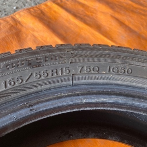 ?165/55R15 7分山スタッドレスタイヤ4本セット