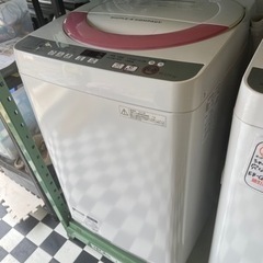 【リサイクルサービス八光　田上店　安心の1か月保証　配達・設置OK】シャープ SHARP ES-GE60R-P [全自動洗濯機 6kg 80L ピンク系] リサイクルサービス八光 田上店 安心の1か月保証 配達・設置OK】シャープ