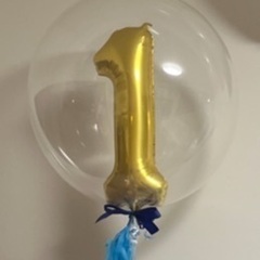 ナンバーバルーン　1歳誕生日　ゴールド