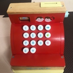 【相談中です】おもちゃのレジ　木製　イギリス製