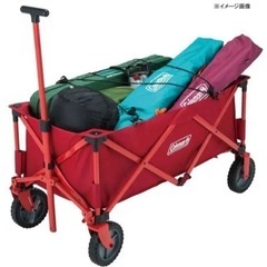 新品【レッド】Coleman(コールマン)アウトドアワゴンキャンプキャリーワゴンの画像