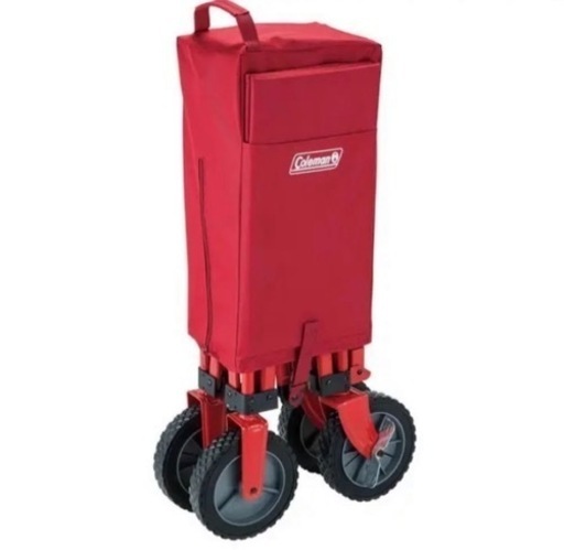 新品【レッド】Coleman(コールマン)アウトドアワゴンキャンプキャリーワゴン