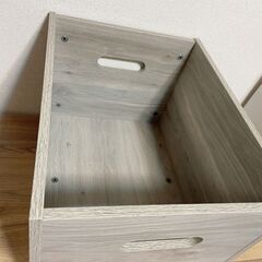 カインズ　ウッドグレー　収納ボックス　シングルボックスの画像