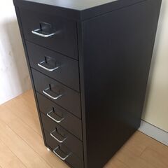 イケア ヘルメル HELMER 引き出しユニット キャスター付き ブラックの画像