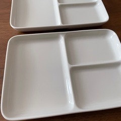 【お譲り先決定済み】皿 長方形 プレート 無印良品の画像
