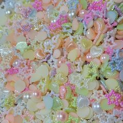 デコパーツ　キラキラ　ネイル　パール　ハート　　星　アクセサリーの画像