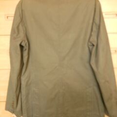 ユニクロ UNIQLO メンズ テーラードジャケット カーキー M 綿１００％の画像