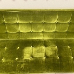 カリモク60 Kチェア 2シーター モケットグリーンの画像