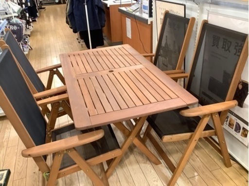ディノス　dinos　アーバンガーデン　テーブル&チェア　長方形　5点セット