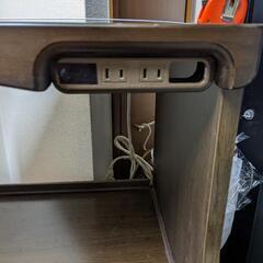 レンジ台　米びつ付き　ブラウンの画像