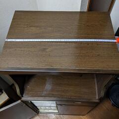 レンジ台　米びつ付き　ブラウンの画像