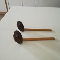 木製レンゲ　2個セットの画像