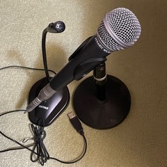 USBとマイクステレオジャック&固定台座付きダイナミックマイク