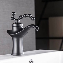 蛇口  混合水栓  マジックランプ ブラックの画像