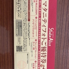 マタニティフォトご優待券