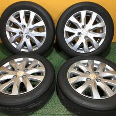 No.760　スズキ ワゴンR純正ホイール　14インチ 14×4.5J　4穴 PCD100　ブリヂストンタイヤ 155/65R14　4本 売切 140サイズ×4の画像