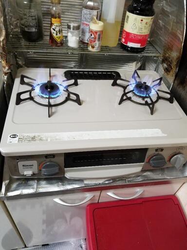 Rinnaiガステーブル　都市ガス　ホワイトグレー