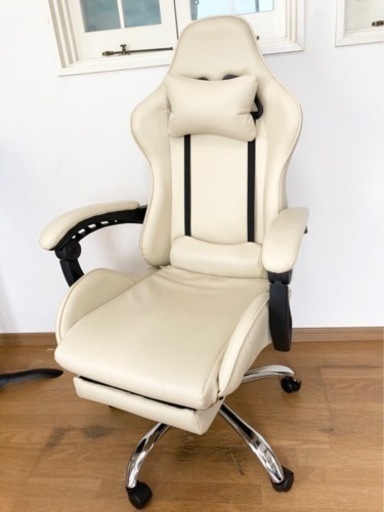 フルスペック　ゲーミングチェア　イス　パソコンチェア  ベージュ