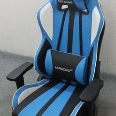 AKRACING/エーケーレーシング ゲーミングチェア 極坐 V2 ブルー eスポーツ リモートワーク PUレザー  椅子 中古家具 店頭引取歓迎 R5620)