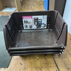 積み重ねバスケット　No.1198　Nブラウン　3個セット　〖リ...