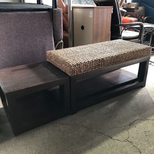 5/12 終 Yothaka アジアン家具 ウォーターヒヤシンス 伸縮式 ベンチ BENCH-BKK Bench-YOT 菊倉TK