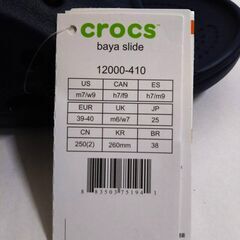 【未使用品】crocs/クロックス バヤ スライド Baya Slide Navy ネイビーの画像
