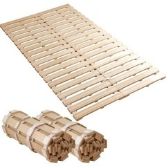 爽やか 天然 桐 すのこベッド ロール式 セミダブル