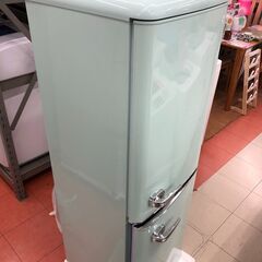 【店頭お渡し】未使用　レトロ調21年製　2ドア冷凍冷蔵庫　デザイン家電の画像