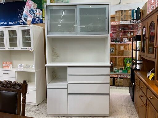【愛品館 江戸川店】松田家具 キッチンボード 食器棚 ID:151-007408-007