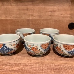 湯呑み、茶托　5組