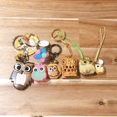 フクロウ　キーホルダー　ストラップ　6点